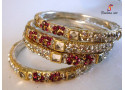 Chowki Churi - Stoned Studded Brass Bangle (6-Set's Box) Chowki Churi - Stoned Studded Brass Bangle (6-Set's Box)