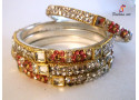Chowki Churi - Stoned Studded Brass Bangle (6-Set's Box) Chowki Churi - Stoned Studded Brass Bangle (6-Set's Box)