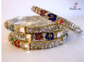 Chowki Churi - Stoned Studded Brass Bangle (6-Set's Box) Chowki Churi - Stoned Studded Brass Bangle (6-Set's Box)