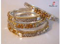 Chowki Churi - Stoned Studded Brass Bangle (6-Set's Box) Chowki Churi - Stoned Studded Brass Bangle (6-Set's Box)
