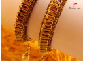 Kundan Moti Latkan - Brass Bangle Set (6 Set's Box)