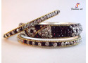 Sultan - Stoned Studded Brass Bangle (6 Set's Box)