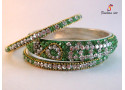 Sultan - Stoned Studded Brass Bangle (6 Set's Box)