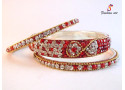 Sultan - Stoned Studded Brass Bangle (6 Set's Box)