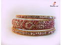 Sultan - Stoned Studded Brass Bangle (6 Set's Box)