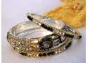 Zenab - Stoned Studded Brass Bangle (6 Set's Box)