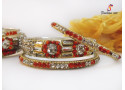 Zenab - Stoned Studded Brass Bangle (6 Set's Box)