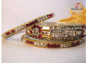 Zenab - Stoned Studded Brass Bangle (6 Set's Box)