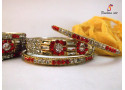 Zenab - Stoned Studded Brass Bangle (6 Set's Box)