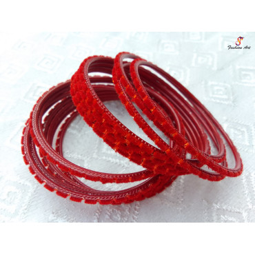 FUN-TIME - Velvet Layer Metal Bangle Set (2 Set's Box)