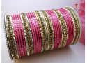 L.C.T- Stone Studded Metal Bangle (6 Set's Box) L.C.T- Stone Studded Metal Bangle (6 Set's Box)
