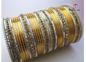 L.C.T- Stone Studded Metal Bangle (6 Set's Box) L.C.T- Stone Studded Metal Bangle (6 Set's Box)