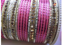 L.C.T- Stone Studded Metal Bangle (6 Set's Box) L.C.T- Stone Studded Metal Bangle (6 Set's Box)