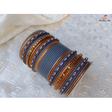 SPC 1371 DESIGNER - Metal Bangle (6 Set's Box)