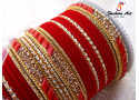 SPC 4250 - Designer Velvet Bangle (6 Colour, 6 Sets Box, 1 Box)