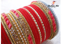 SPC 4250 - Designer Velvet Bangle (6 Colour, 6 Sets Box, 1 Box)