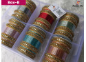 SPC 7200 - Designer Metal Bangles (6 Colour, Size: 2.10", 6 Sets Box, 3 Box)
