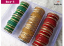 SPC 2305 Designer Metal Bangles (3 Colour, 3 Sets Box)