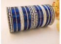 Silver Set - Silver Design Metal Bangle (6 Colour, 6 Sets Box)