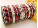Silver Set - Silver Design Metal Bangle (6 Colour, 6 Sets Box)
