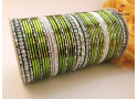 Silver Set - Silver Design Metal Bangle (6 Colour, 6 Sets Box)