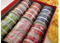 Silver Set - Silver Design Metal Bangle (6 Colour, 6 Sets Box)