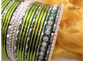 Silver Set - Silver Design Metal Bangle (6 Colour, 6 Sets Box)