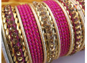 FA-20 - Stone Studded Metal Bangle (6 Colour, 6 Sets Box)