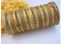 FA-20 - Stone Studded Metal Bangle (6 Colour, 6 Sets Box)
