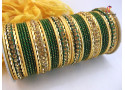 FA-20 - Stone Studded Metal Bangle (6 Colour, 6 Sets Box)
