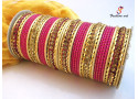 FA-20 - Stone Studded Metal Bangle (6 Colour, 6 Sets Box)
