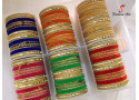 SPC-6193 - Metal Bangle Set with Latkan (6 Colour, 6 Sets Box) SPC-6193 - Metal Bangle Set with Latkan (6 Colour, 6 Sets Box)